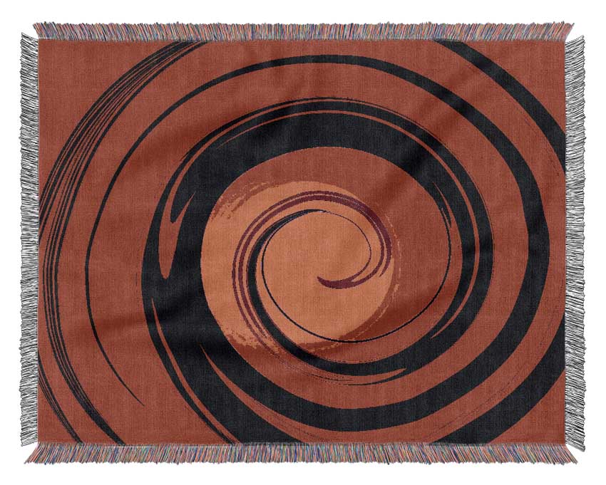 Red Liquid Swirl Woven Blanket