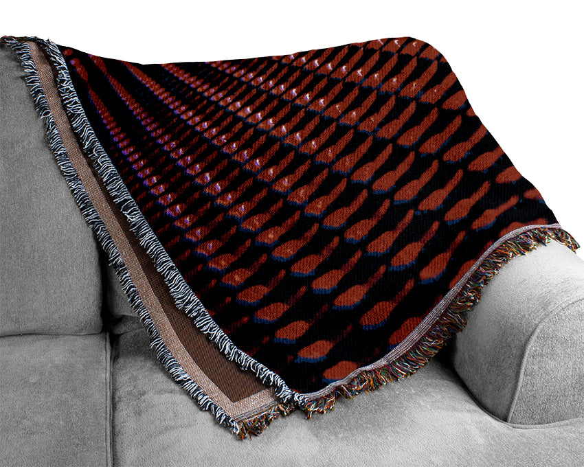 Red Movement Woven Blanket