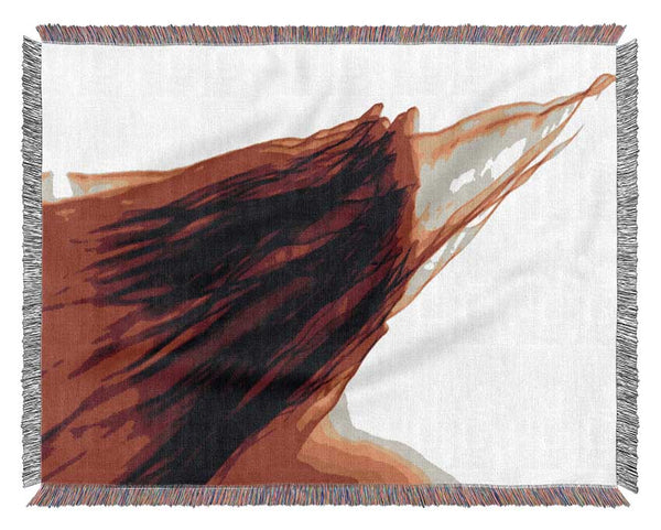 Red Passing Through Woven Blanket