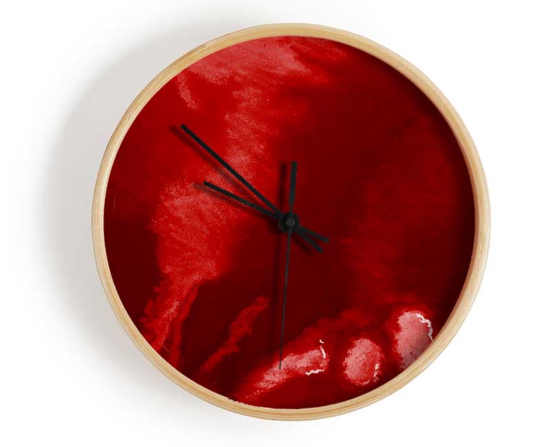 Red Shock Wave Clock - Wallart-Direct UK