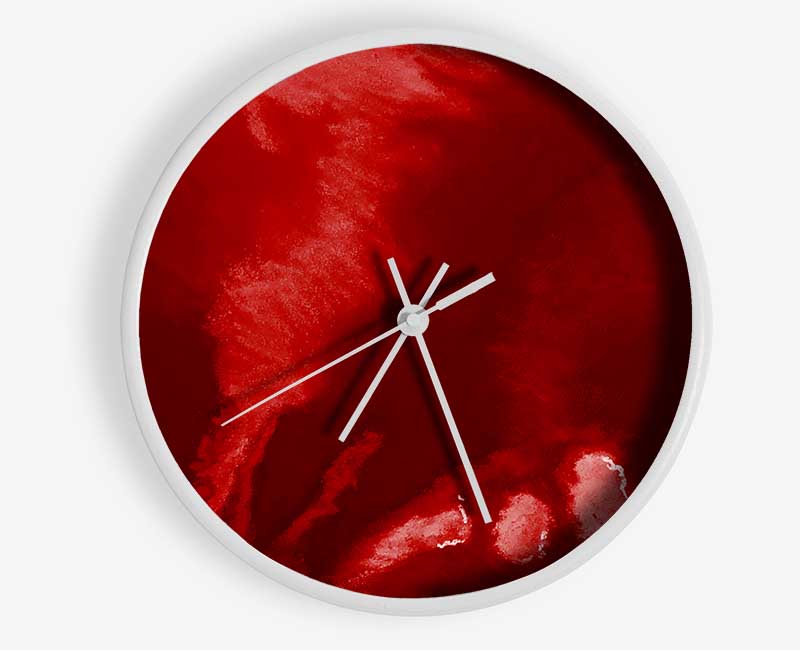 Red Shock Wave Clock - Wallart-Direct UK