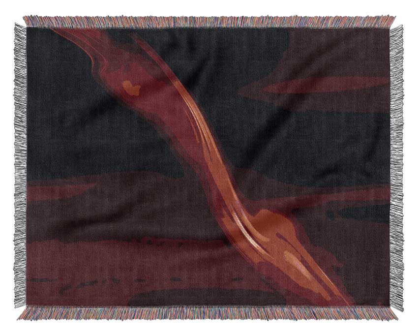 Red Silk Twist Woven Blanket