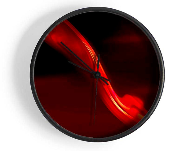 Red Silk Twist Clock - Wallart-Direct UK