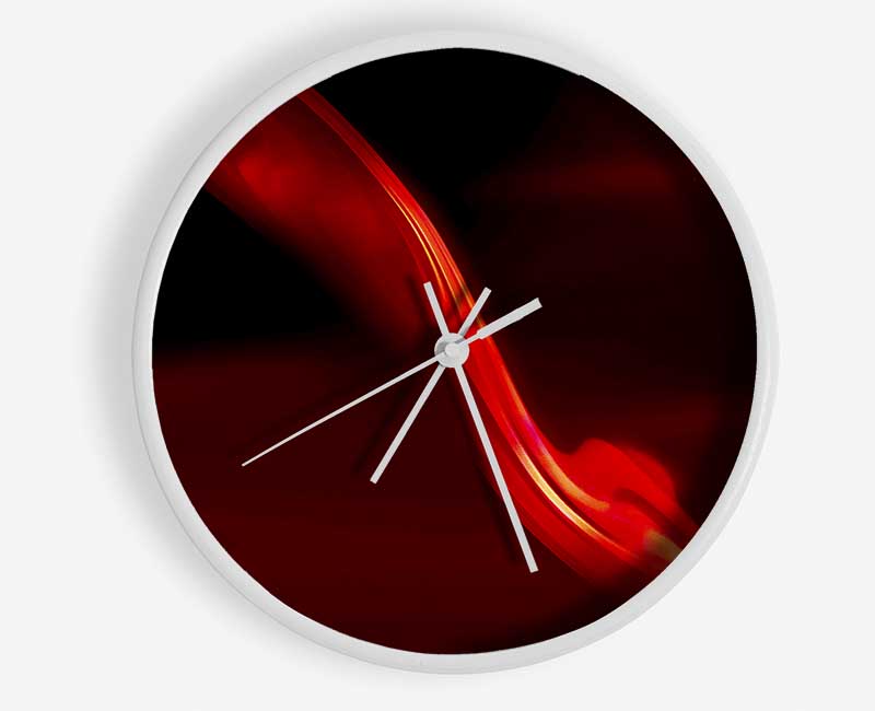 Red Silk Twist Clock - Wallart-Direct UK