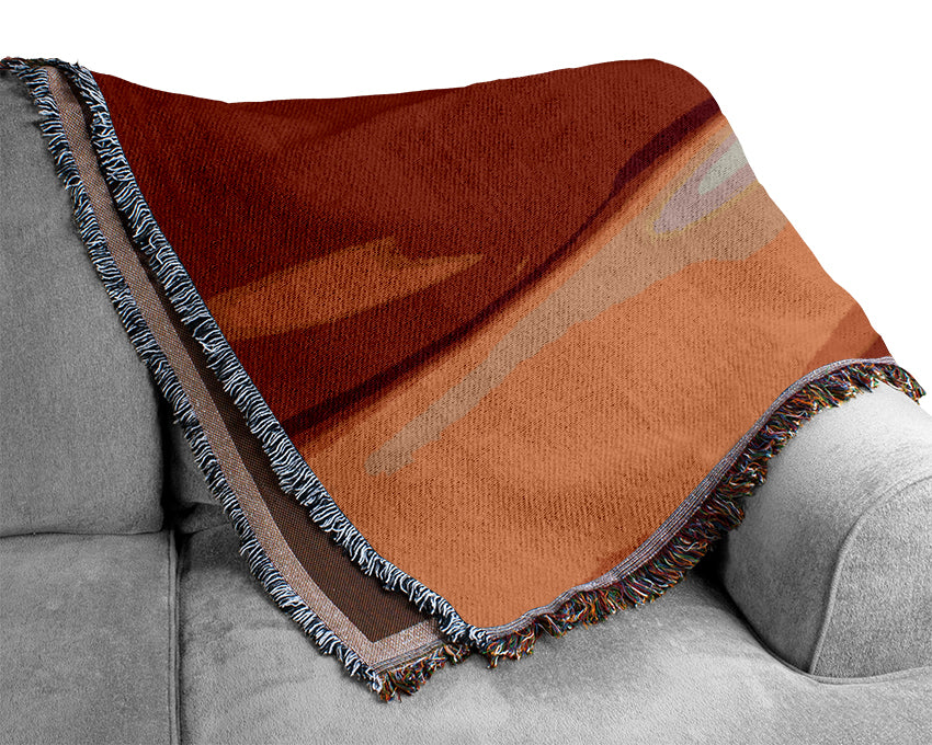 Red Silk Woven Blanket