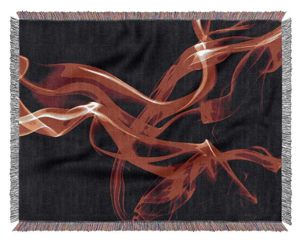 Red Smoke Patterns Woven Blanket