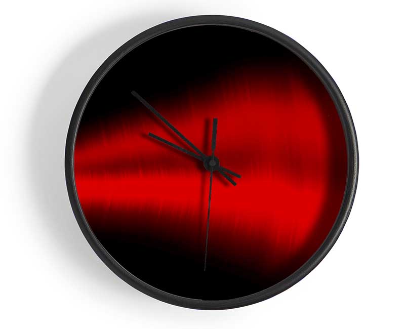 Red Sound Waves Clock - Wallart-Direct UK