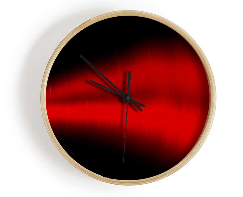 Red Sound Waves Clock - Wallart-Direct UK