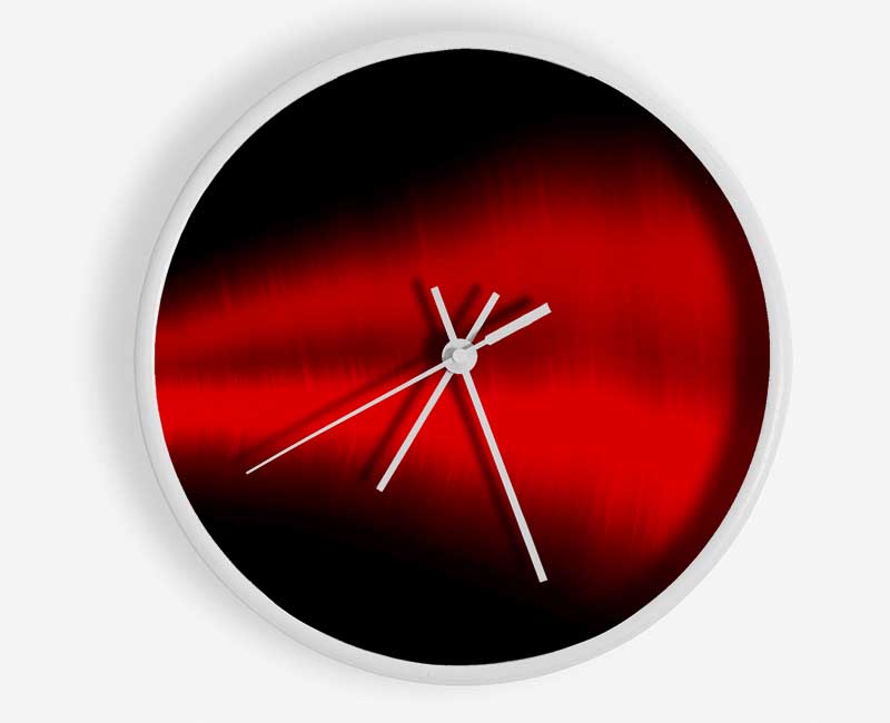 Red Sound Waves Clock - Wallart-Direct UK