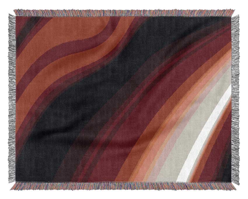 Red Streaks Woven Blanket