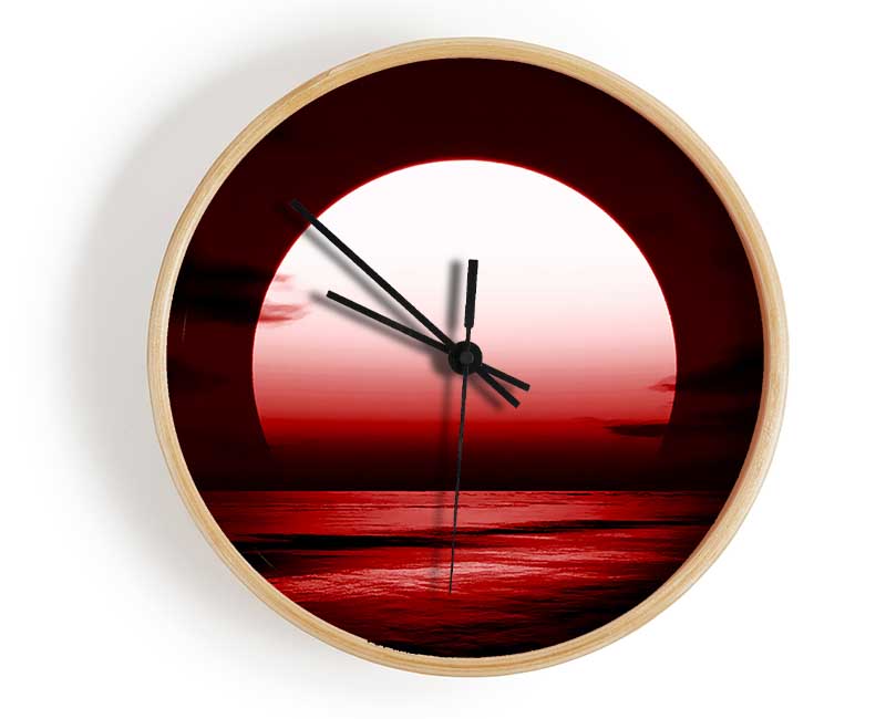 Red Sun Glory Clock - Wallart-Direct UK