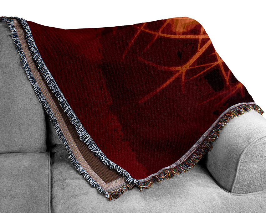 Red Thorns Woven Blanket