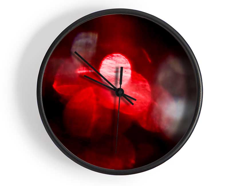 Red Through Grey Clock - Wallart-Direct UK