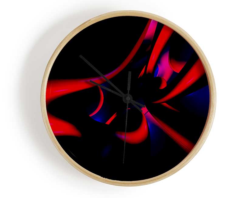 Red Tubular Clock - Wallart-Direct UK