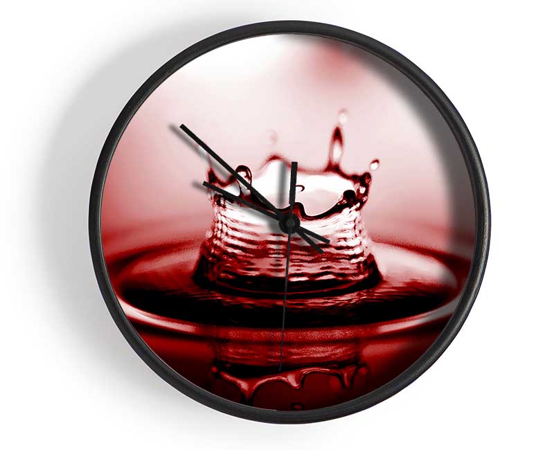 Red Water Droplet Clock - Wallart-Direct UK