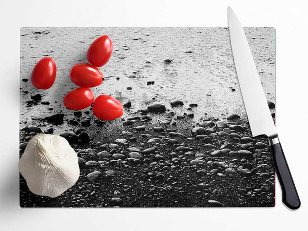 Seashore Pebbles Glass Chopping Board