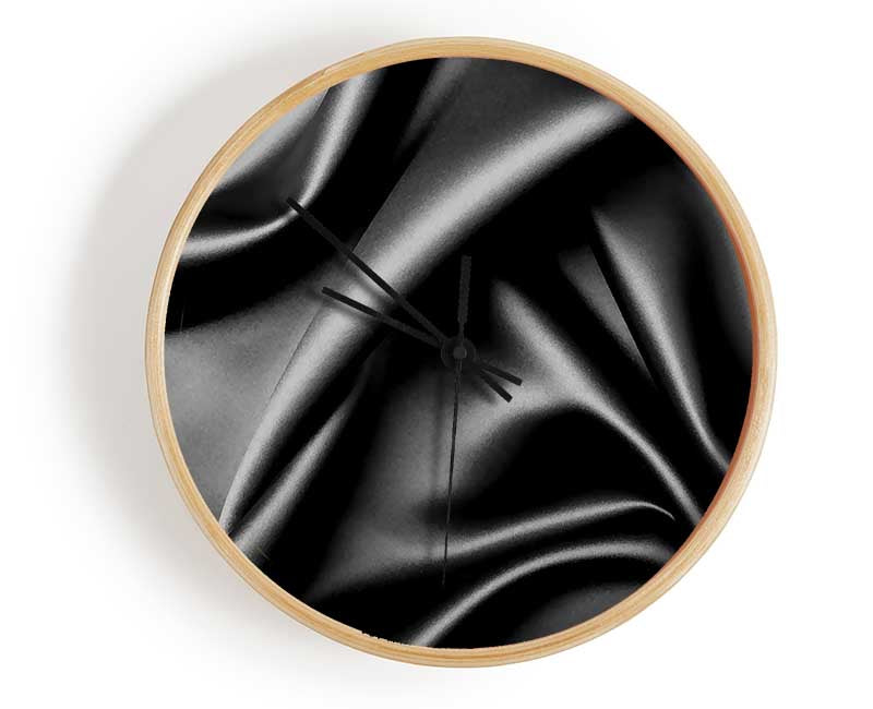 Silk Black Clock - Wallart-Direct UK