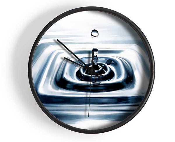 Silver Water Droplet Clock - Wallart-Direct UK