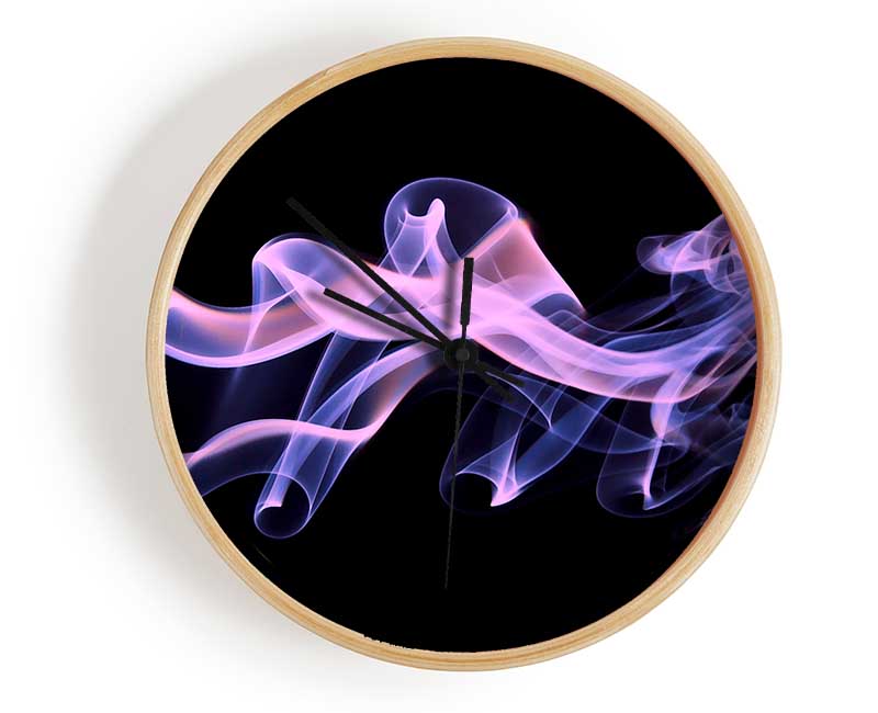 Smoke Pinks Clock - Wallart-Direct UK