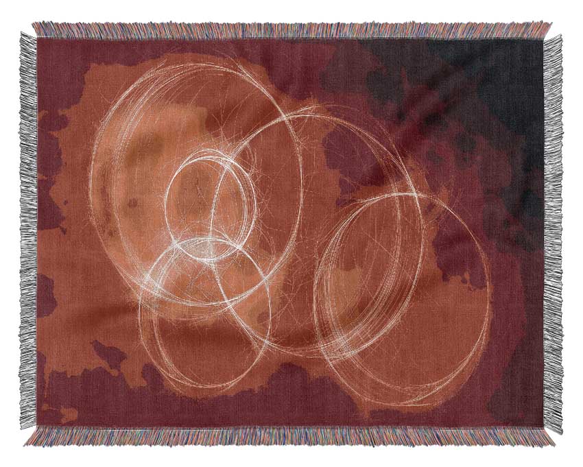 Smoke Rings Red Woven Blanket