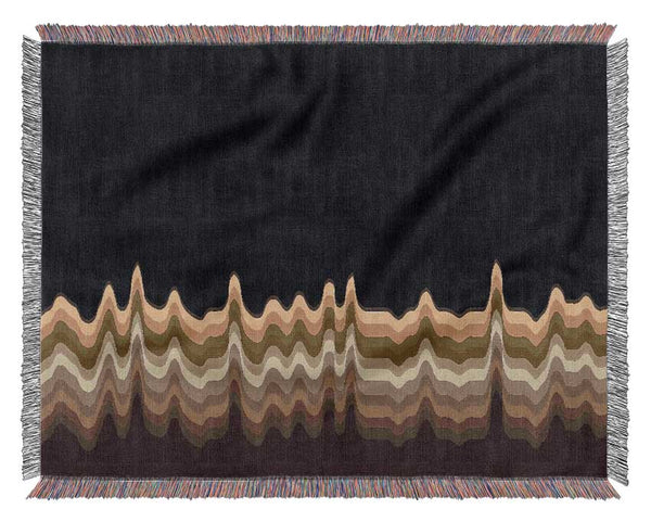 Sound Waves Browns Woven Blanket