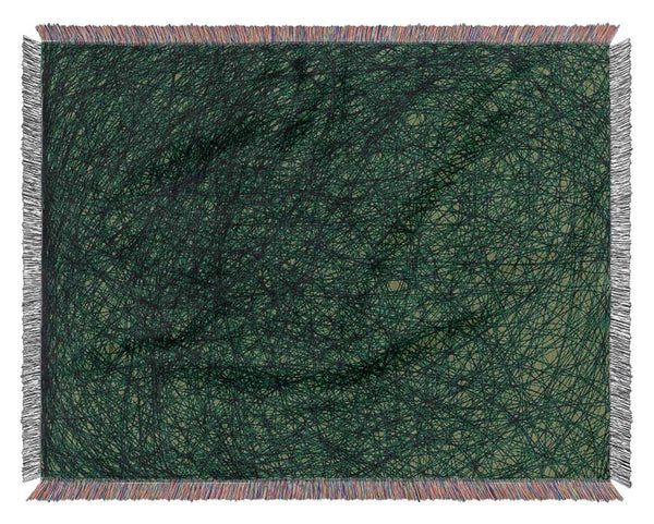 Space Matter Green Woven Blanket