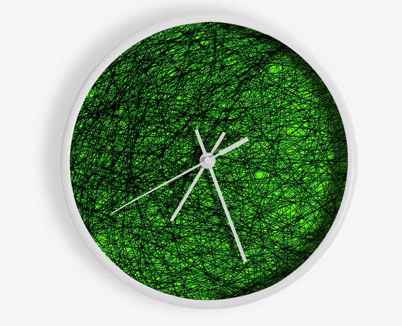 Space Matter Green Clock - Wallart-Direct UK