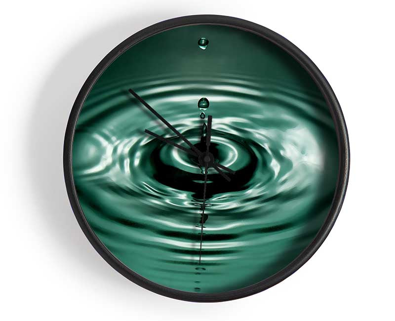 Splash Emerald Clock - Wallart-Direct UK