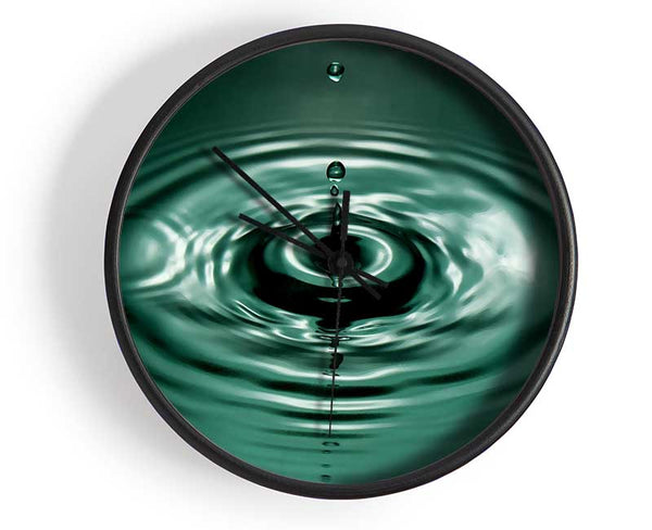 Splash Emerald Clock - Wallart-Direct UK