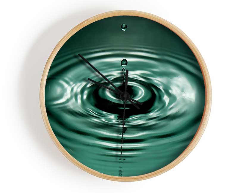 Splash Emerald Clock - Wallart-Direct UK