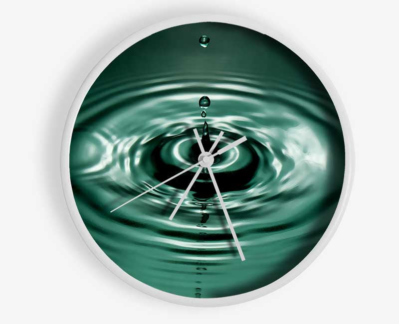 Splash Emerald Clock - Wallart-Direct UK