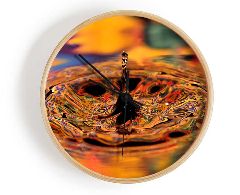 Splash Golden Clock - Wallart-Direct UK