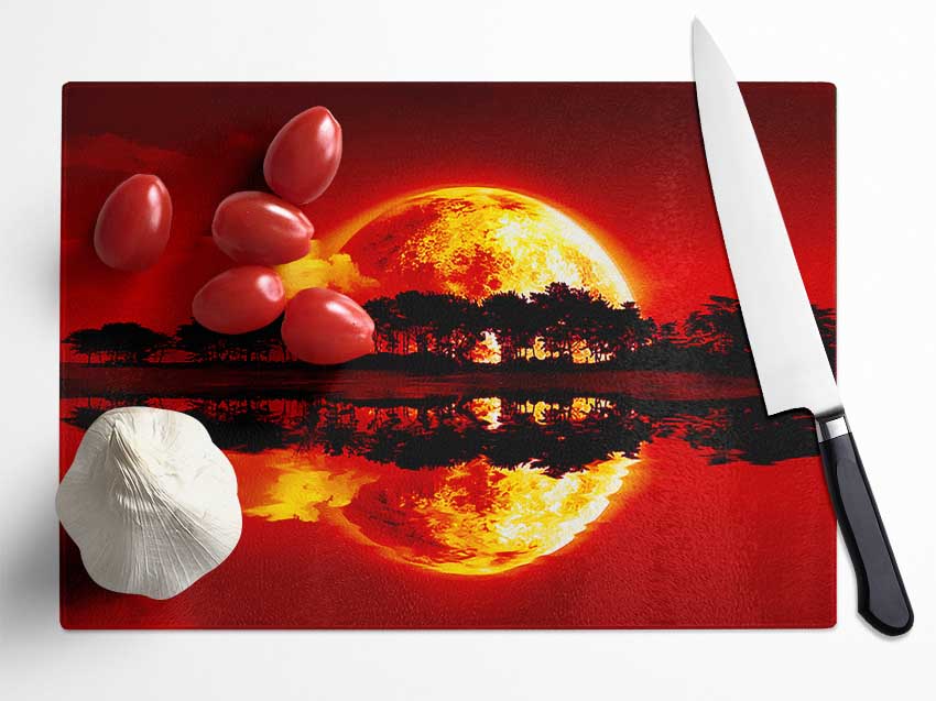 Sunset Siren Glass Chopping Board