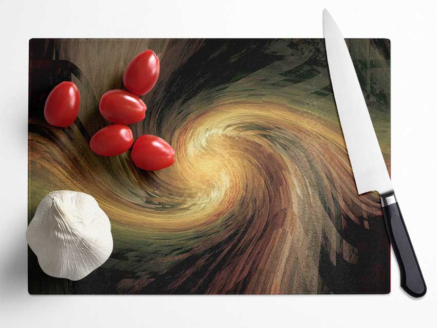 Swirls Of Light Glass Chopping Board