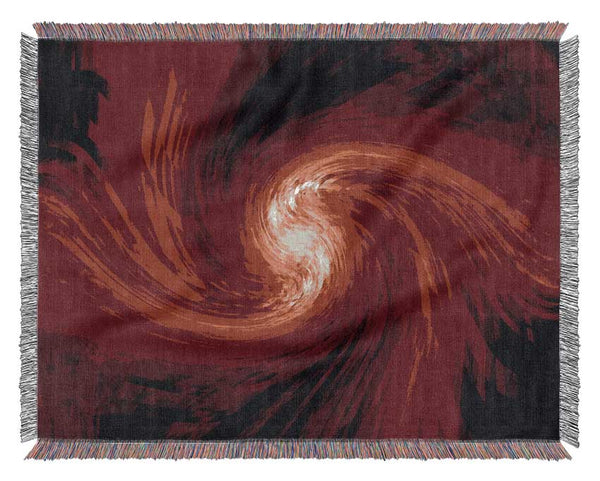 Swirls Of Time Red Woven Blanket