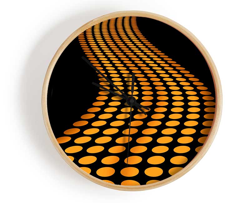 The Orange Road Less Travelled Clock - Wallart-Direct UK