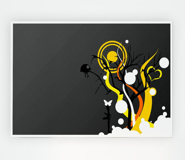 The Yellow Sun Print Poster Wall Art