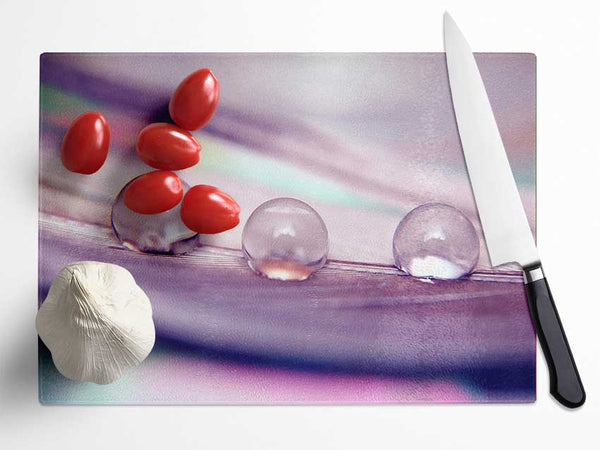 Three Water Drops Glass Chopping Board