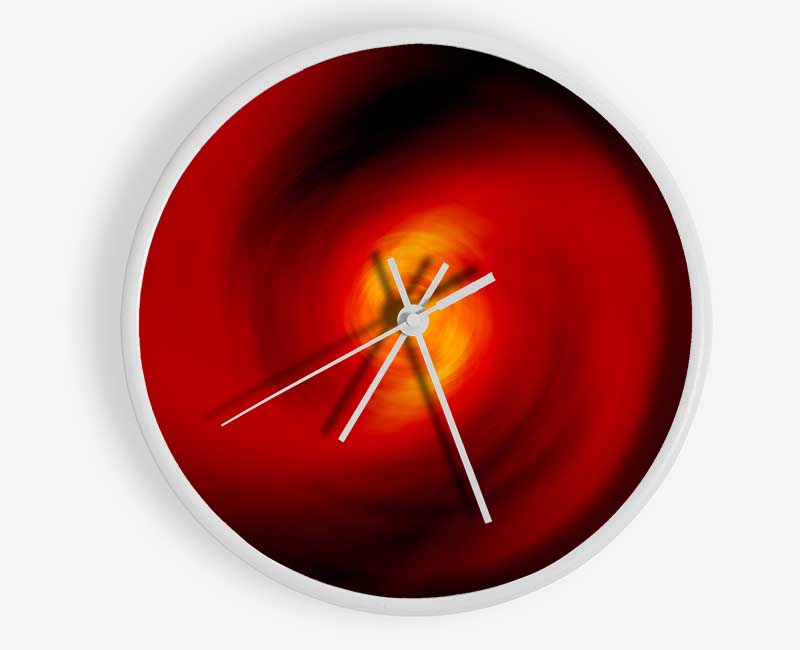 Twist Of Red Clock - Wallart-Direct UK