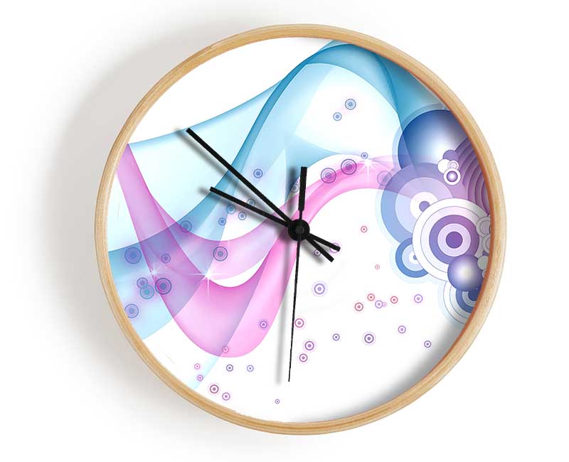 Baby Pink Blues Clock - Wallart-Direct UK