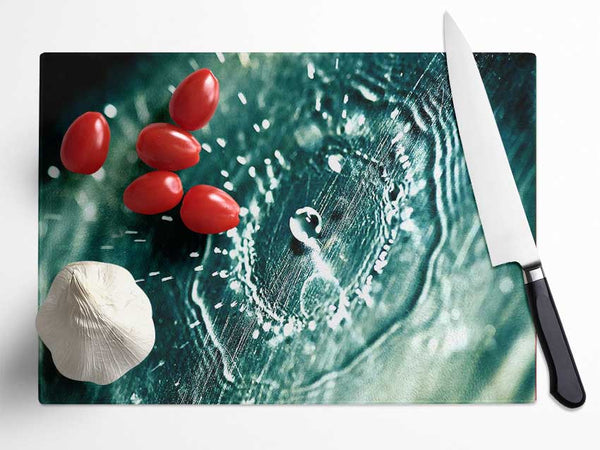 Water Splash Drop Glass Chopping Board