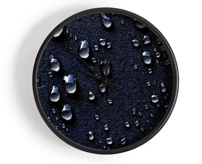 Water Drops Dark Clock - Wallart-Direct UK