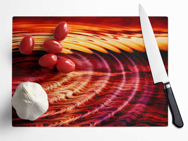 Water Rippled Ocean Glass Chopping Board