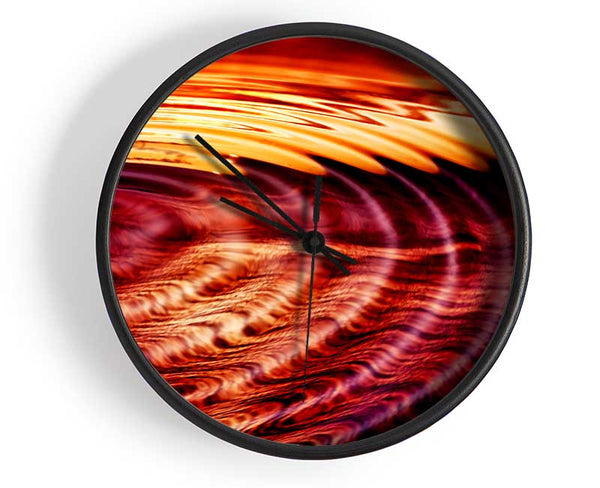 Water Rippled Ocean Clock - Wallart-Direct UK