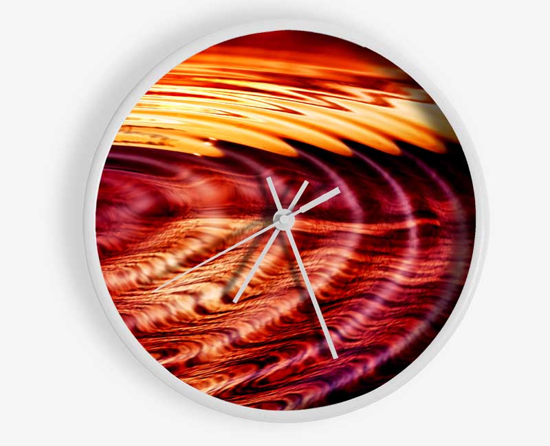 Water Rippled Ocean Clock - Wallart-Direct UK