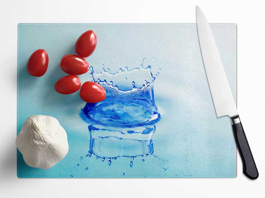 Water Splash Reflection Glass Chopping Board