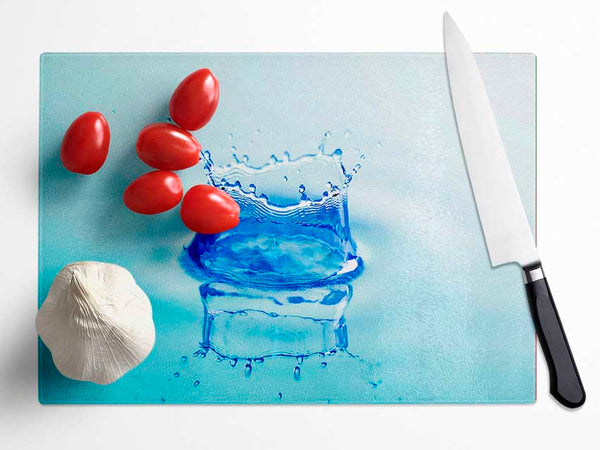 Water Splash Reflection Glass Chopping Board