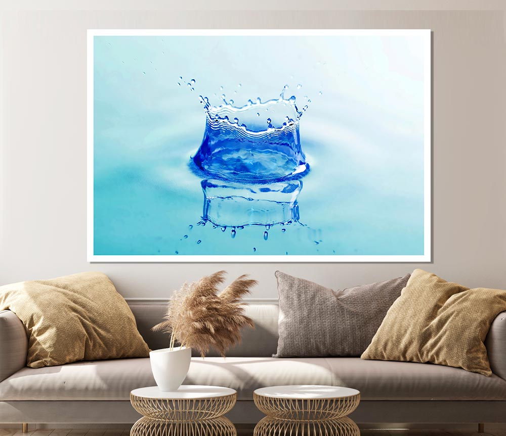 Water Splash Reflection Print Poster Wall Art