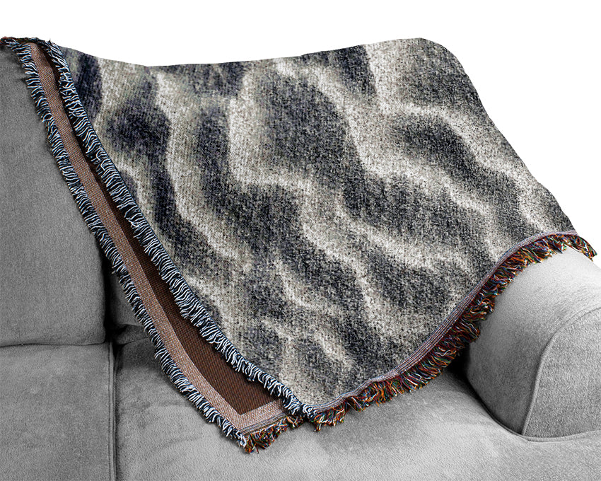 White Desert Sand Woven Blanket