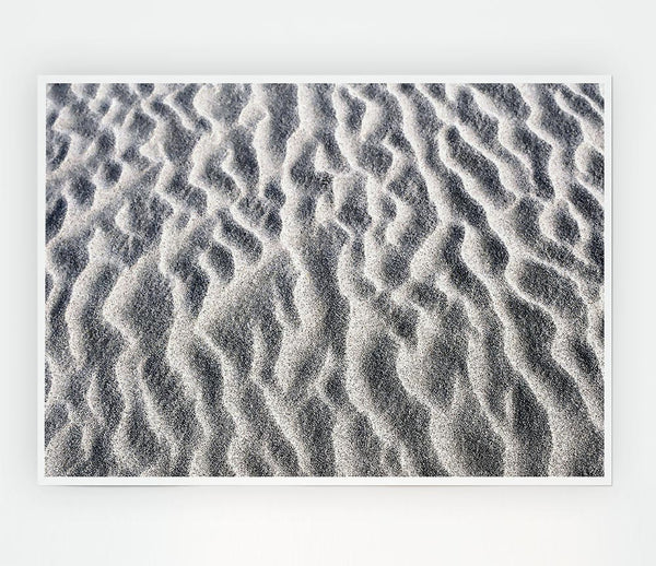 White Desert Sand Print Poster Wall Art